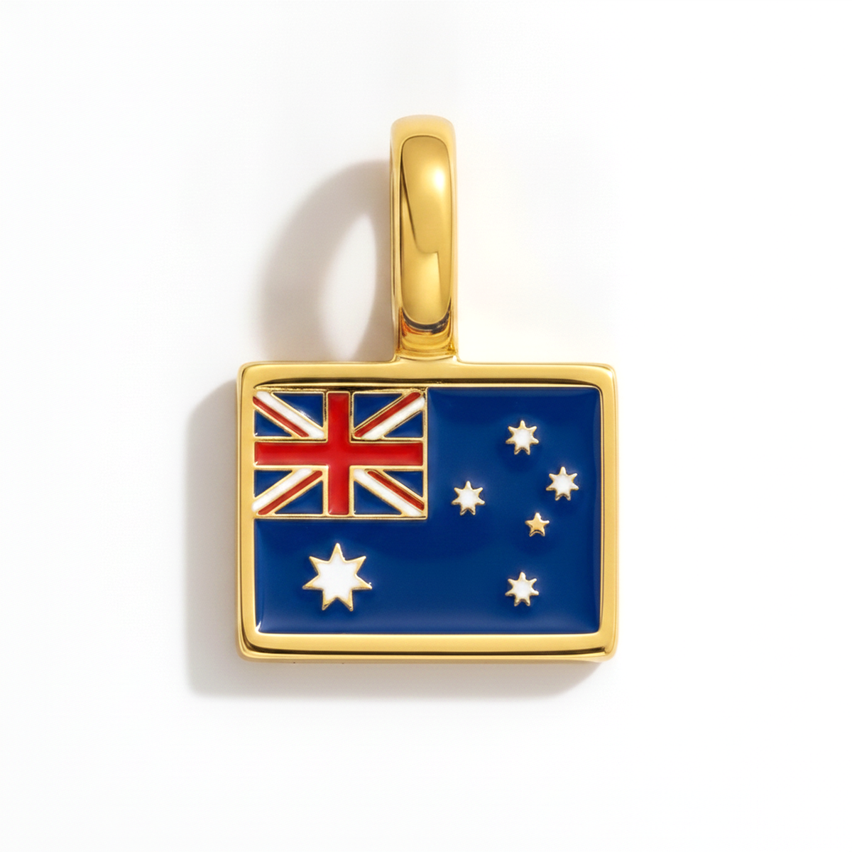 Charm - Flag Rectangular – Gold