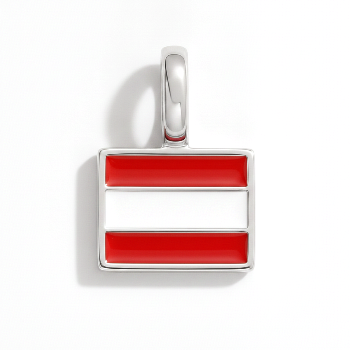 Charm - Flag Rectangular – Silver