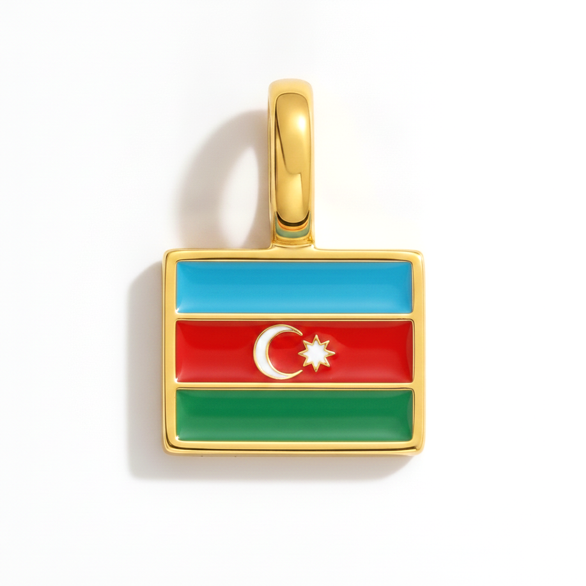 Charm - Flag Rectangular – Gold