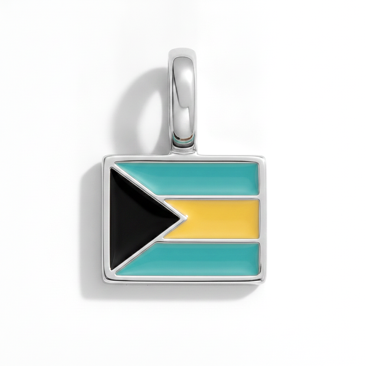 Charm - Flag Rectangular – Silver