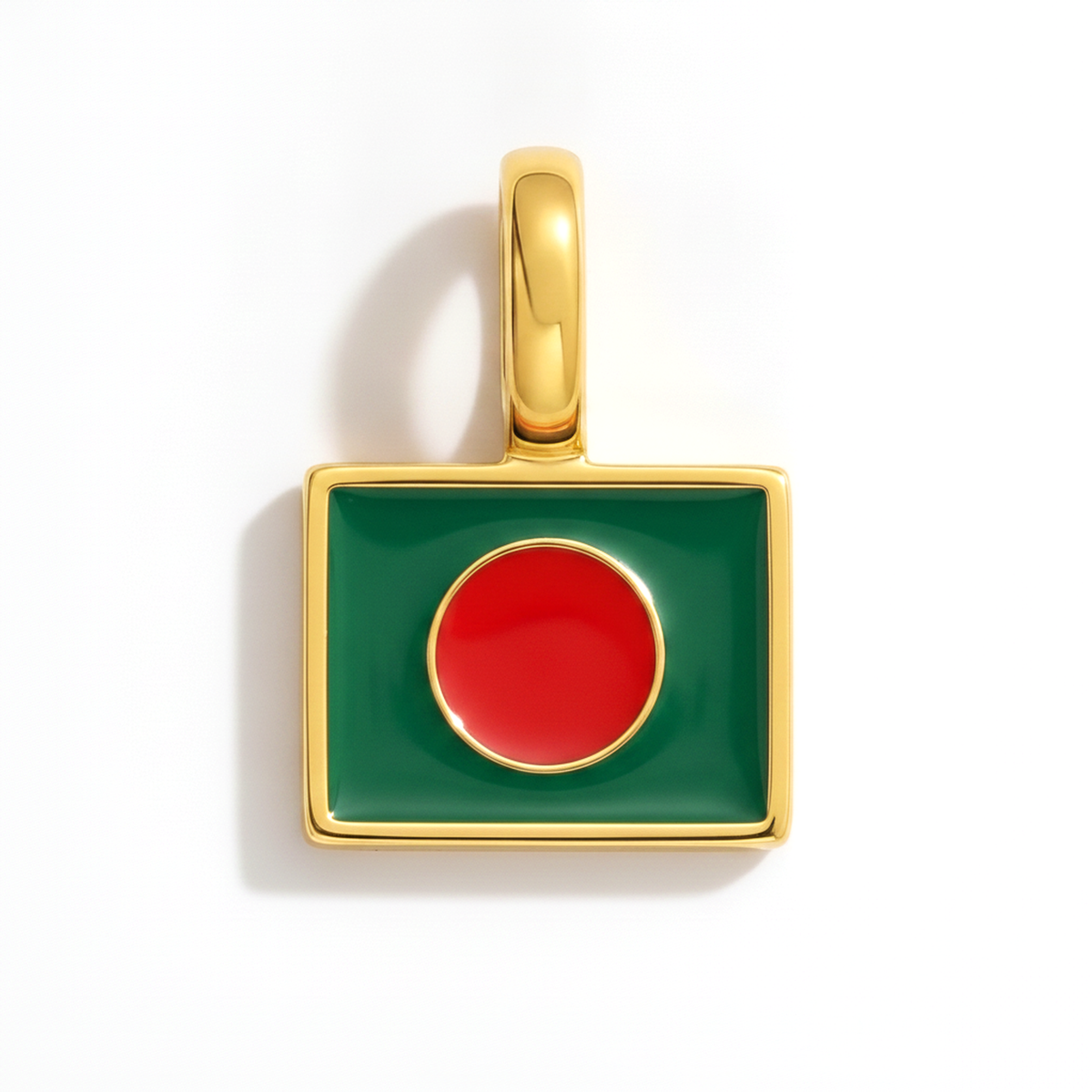 Charm - Flag Rectangular – Gold