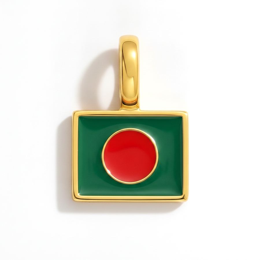 Charm - Flag Rectangular – Gold