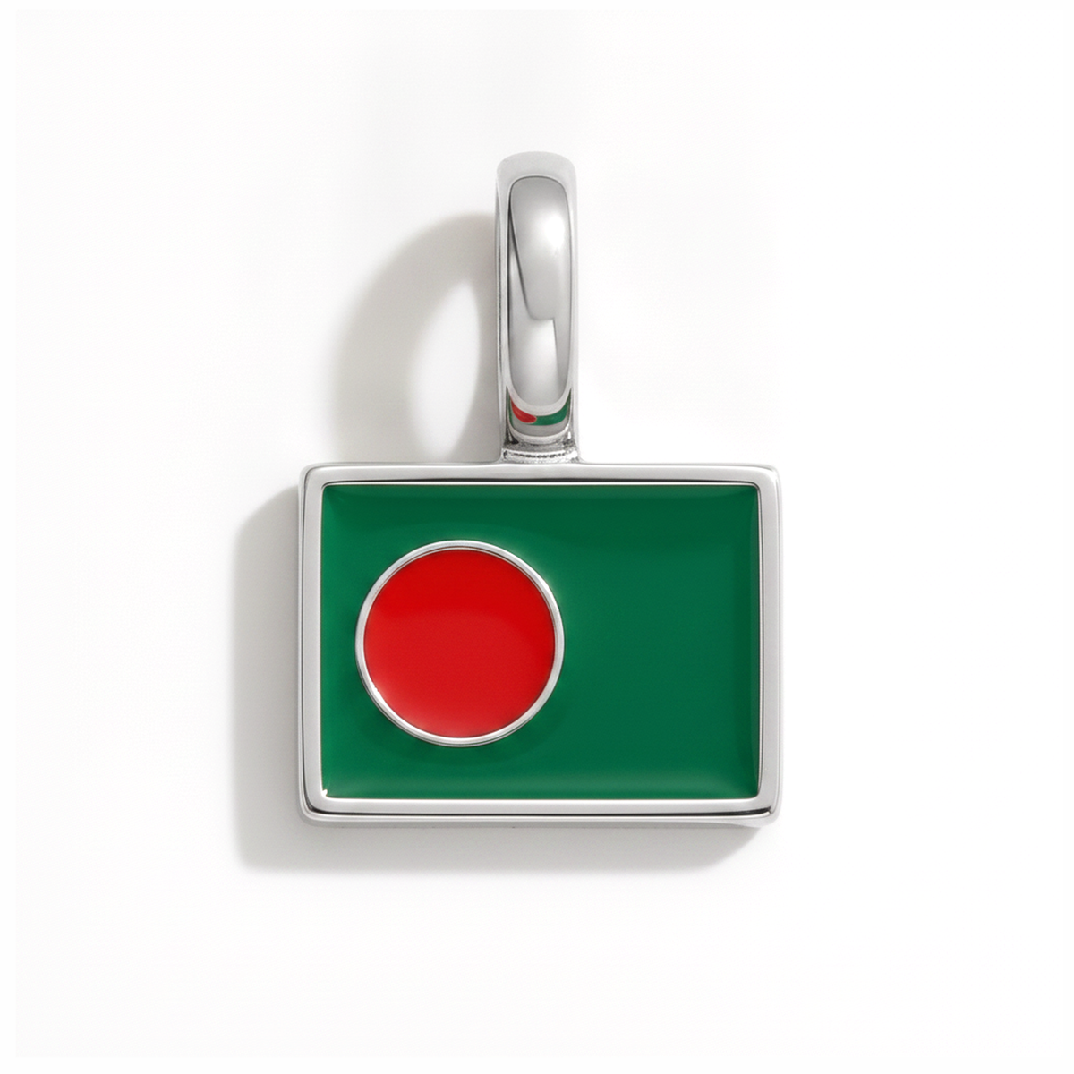 Charm - Flag Rectangular – Silver
