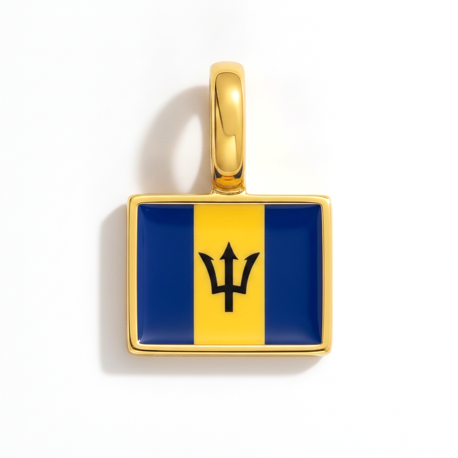 Charm - Flag Rectangular – Gold