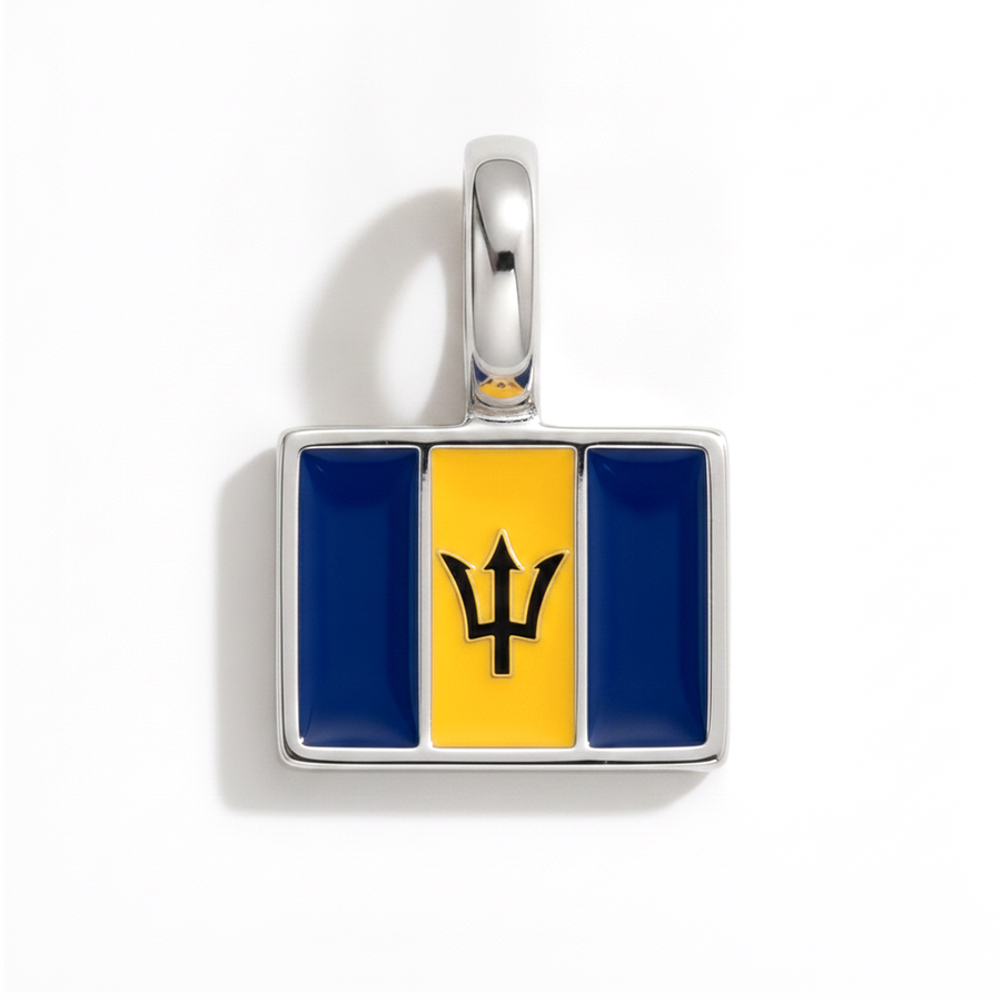 Charm - Flag Rectangular – Silver