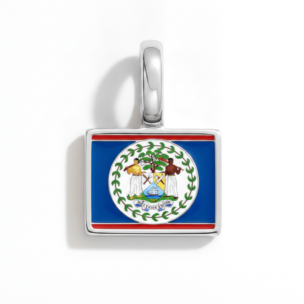 Charm - Flag Rectangular – Silver
