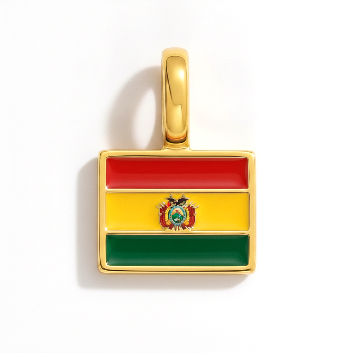 Charm - Flag Rectangular – Gold