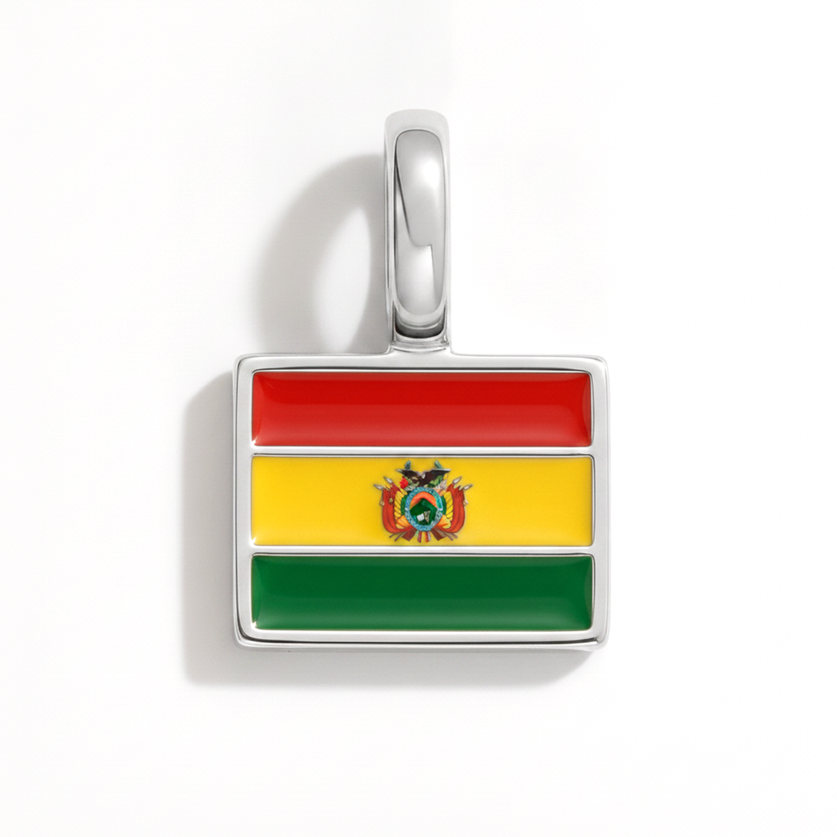 Charm - Flag Rectangular – Silver