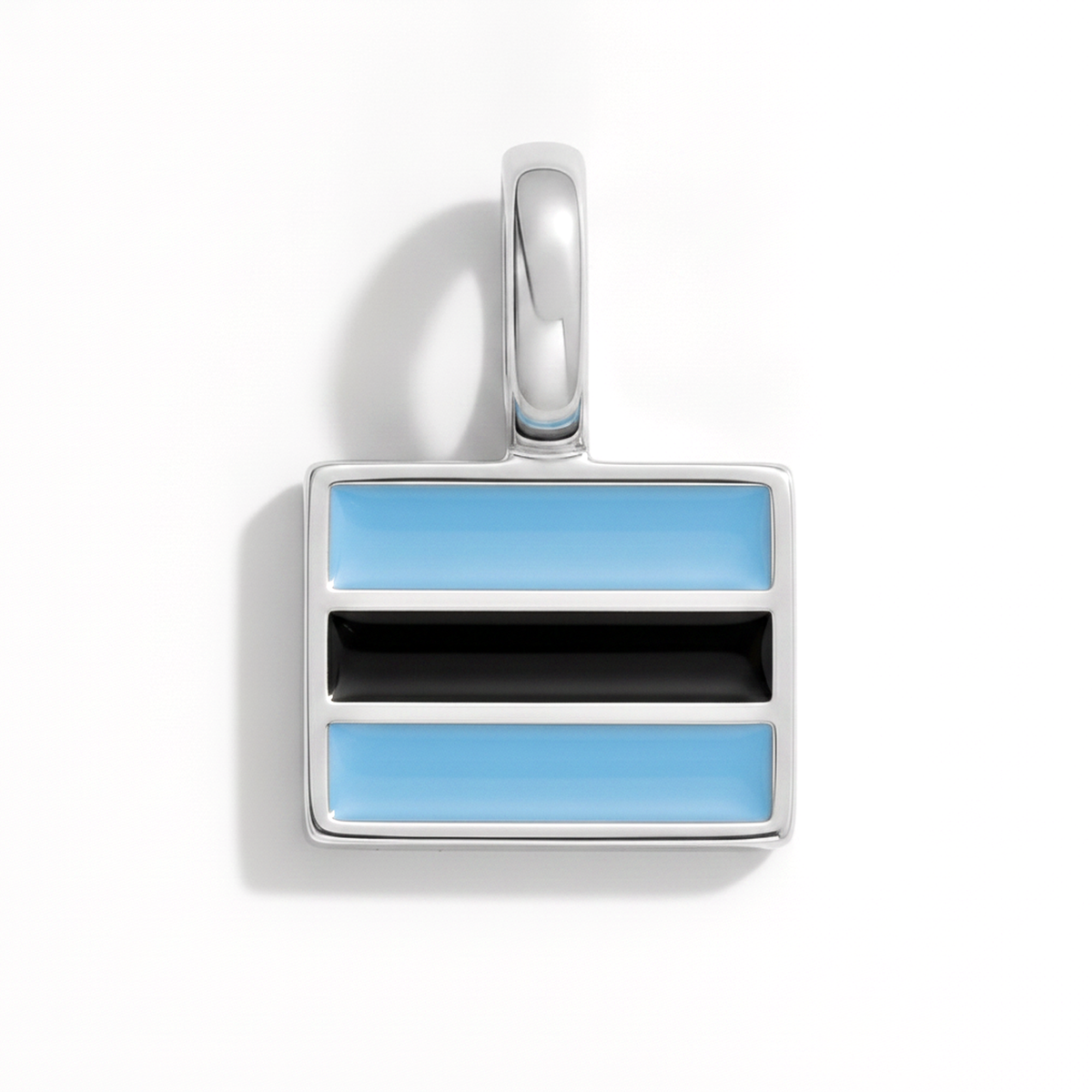 Charm - Flag Rectangular – Silver