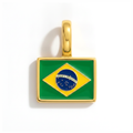 Charm - Flag Rectangular – Gold