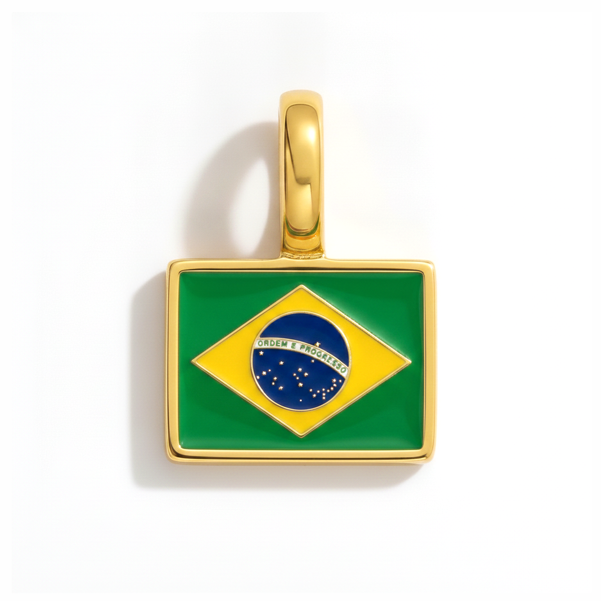 Charm - Flag Rectangular – Gold