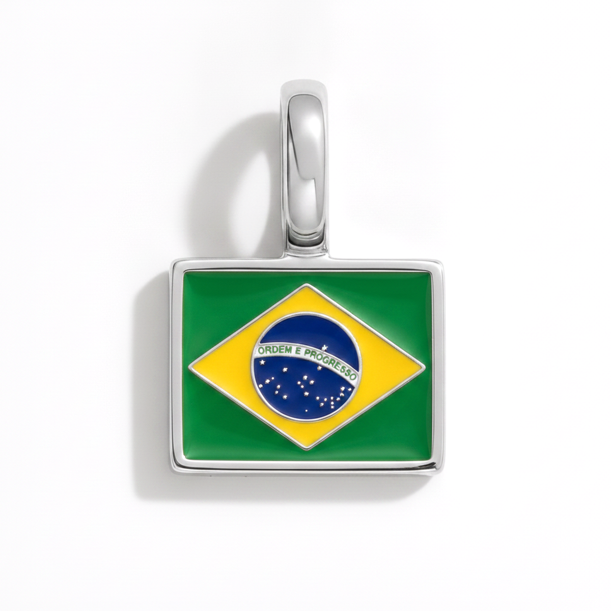Charm - Flag Rectangular – Silver