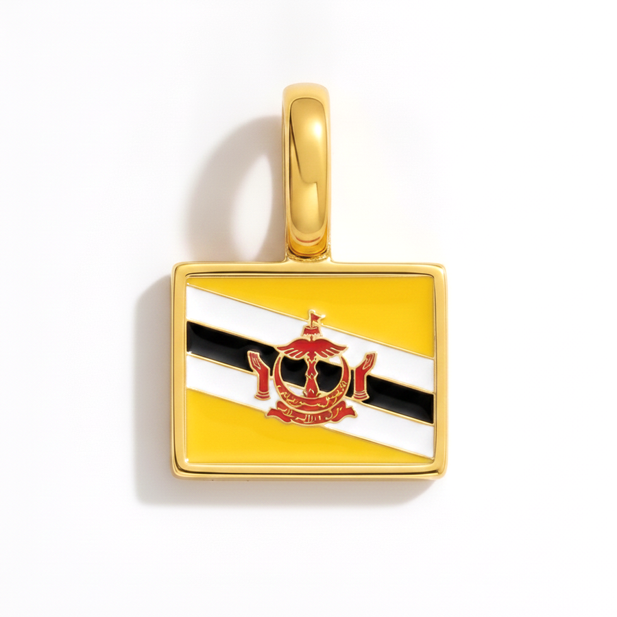 Charm - Flag Rectangular – Gold