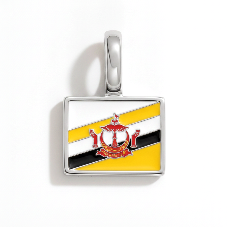Charm - Flag Rectangular – Silver
