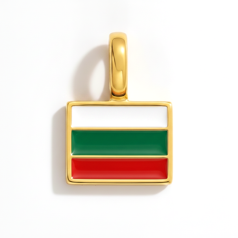 Charm - Flag Rectangular – Gold