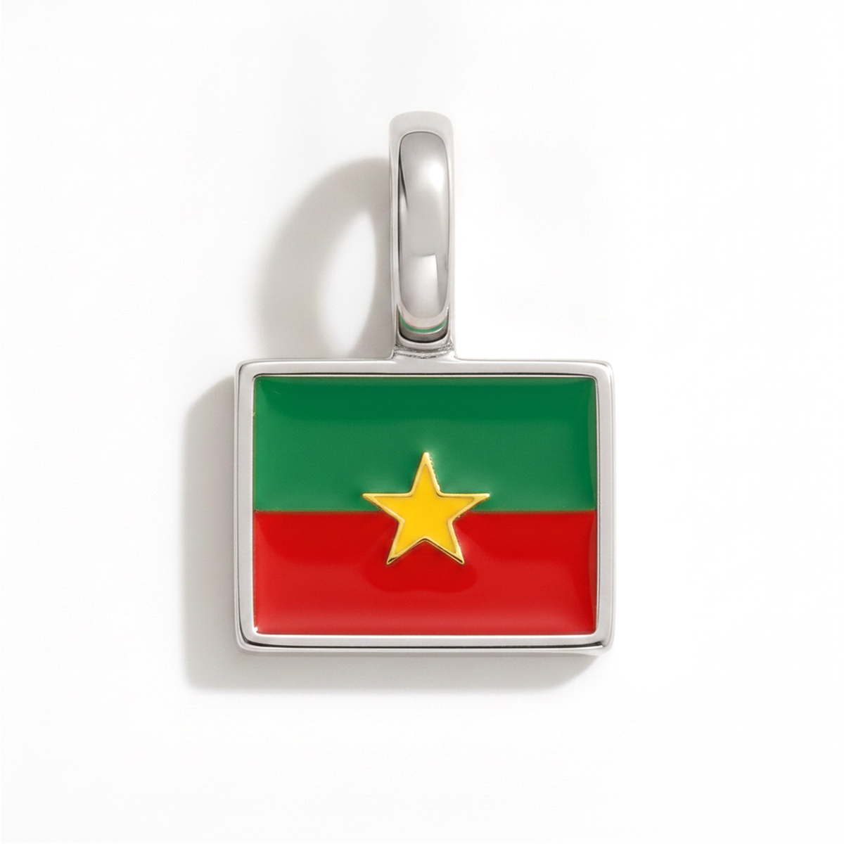 Charm - Flag Rectangular – Silver