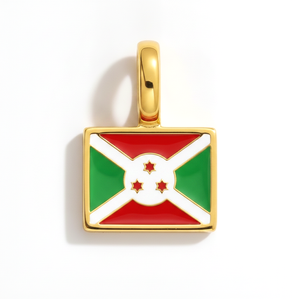 Charm - Flag Rectangular – Gold