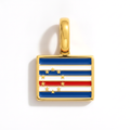 Charm - Flag Rectangular – Gold