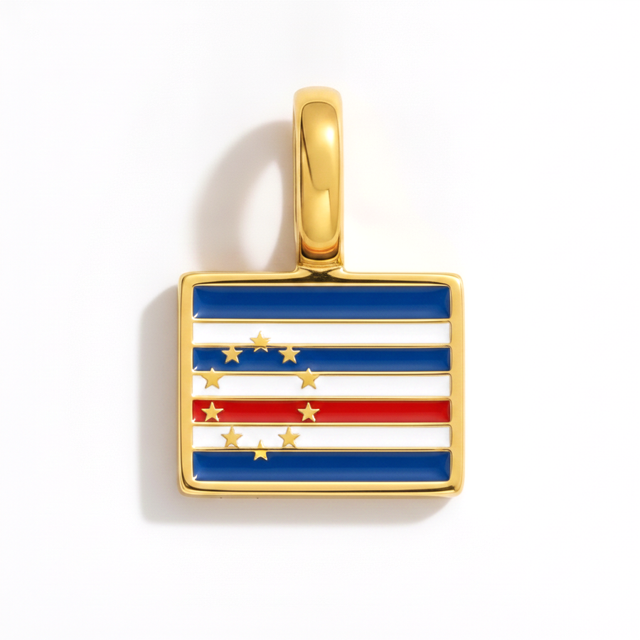 Charm - Flag Rectangular – Gold