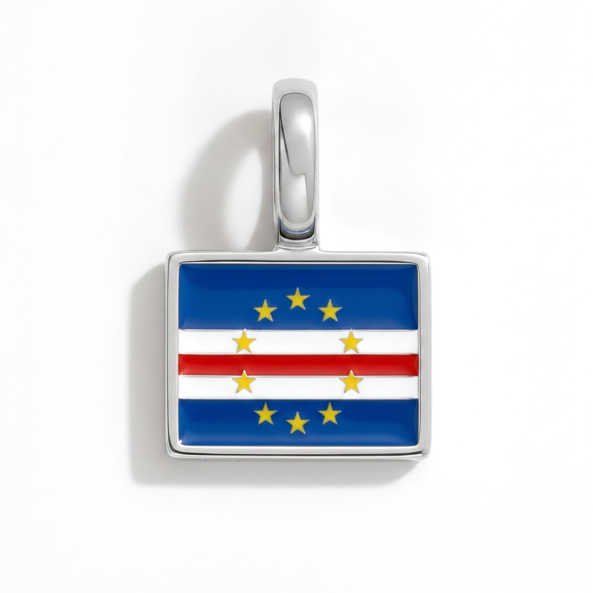 Charm - Flag Rectangular – Silver