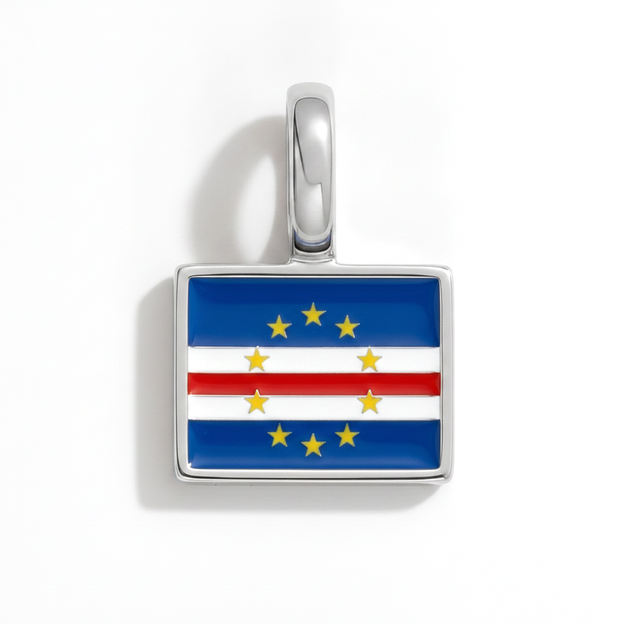 Charm - Flag Rectangular – Silver