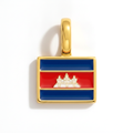 Charm - Flag Rectangular – Gold