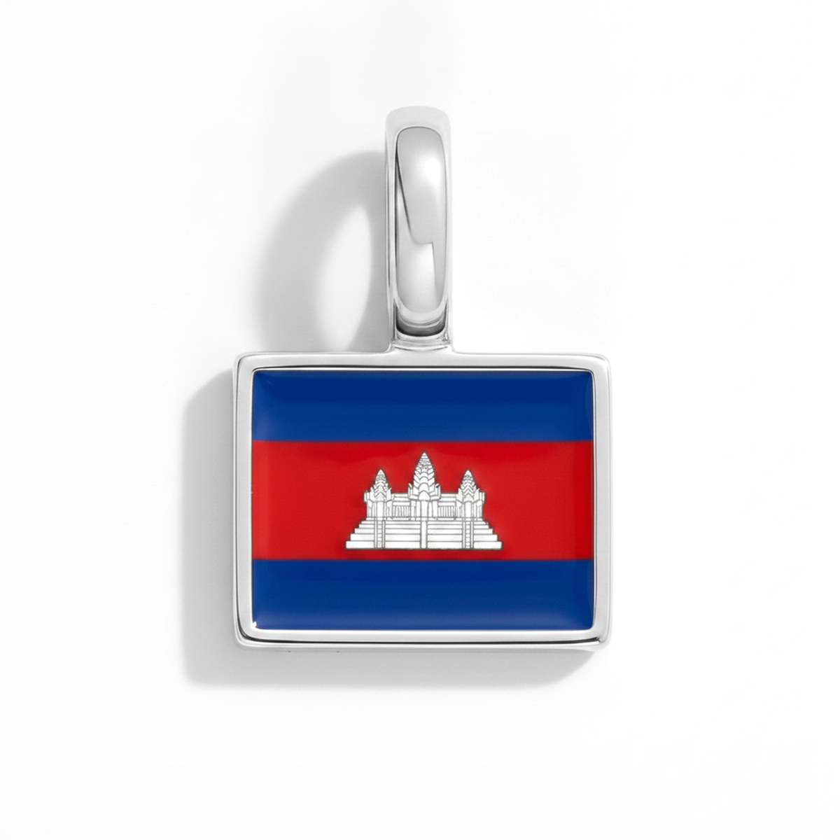 Charm - Flag Rectangular – Silver