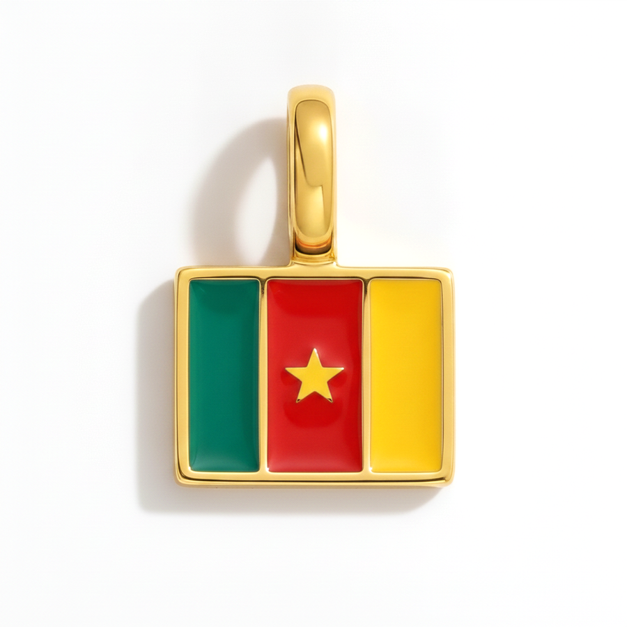 Charm - Flag Rectangular – Gold