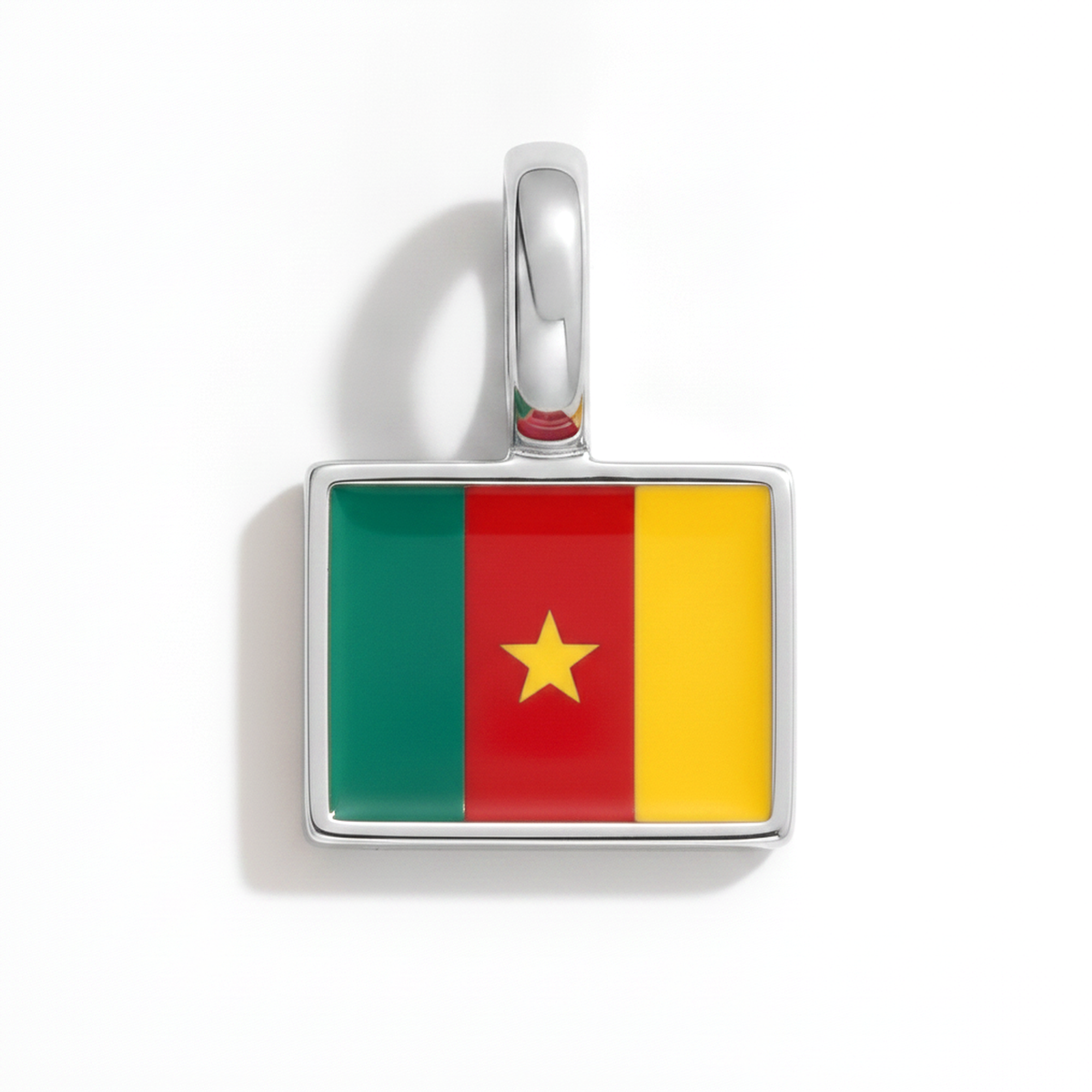Charm - Flag Rectangular – Silver