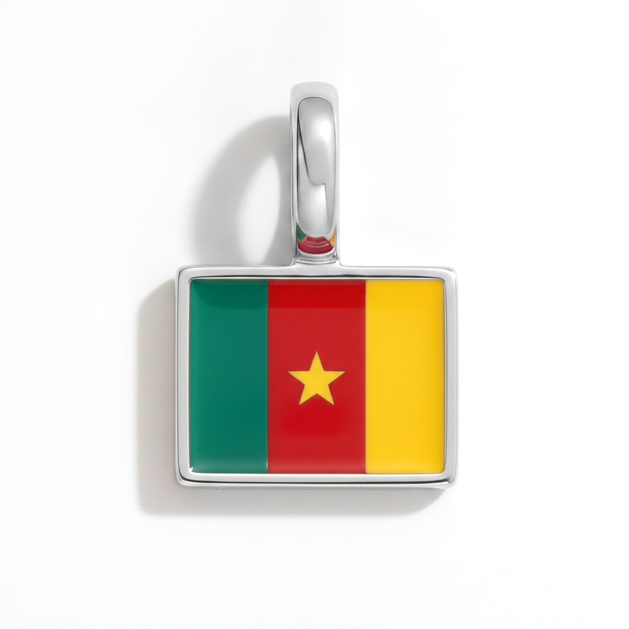 Charm - Flag Rectangular – Silver