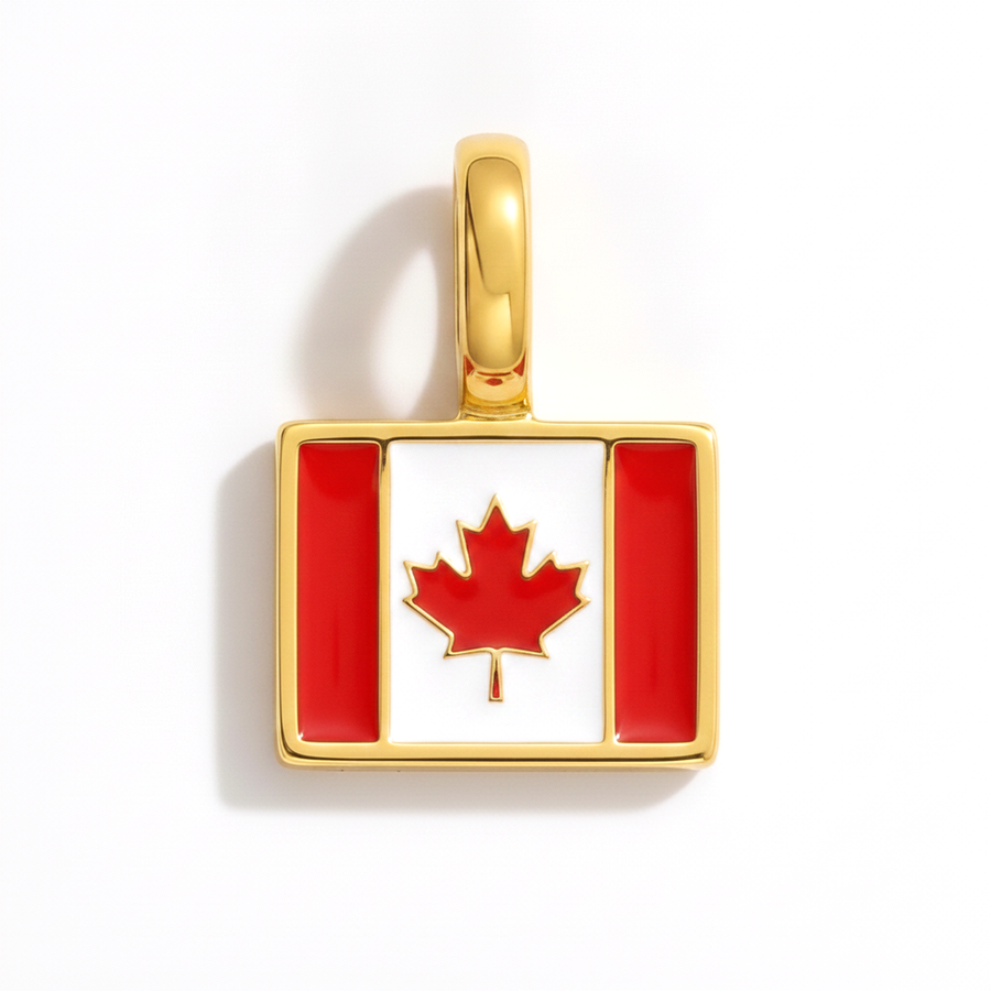 Charm - Flag Rectangular – Gold