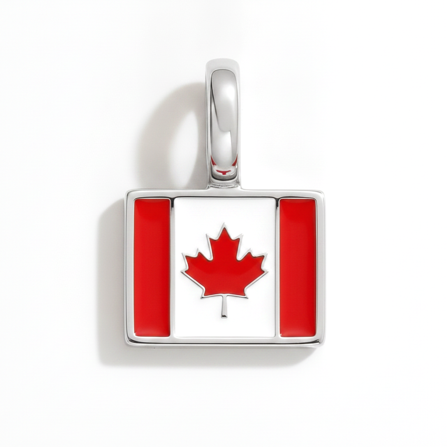 Charm - Flag Rectangular – Silver