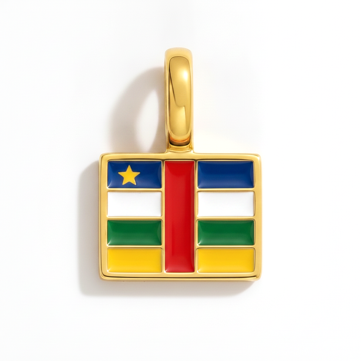 Charm - Flag Rectangular – Gold