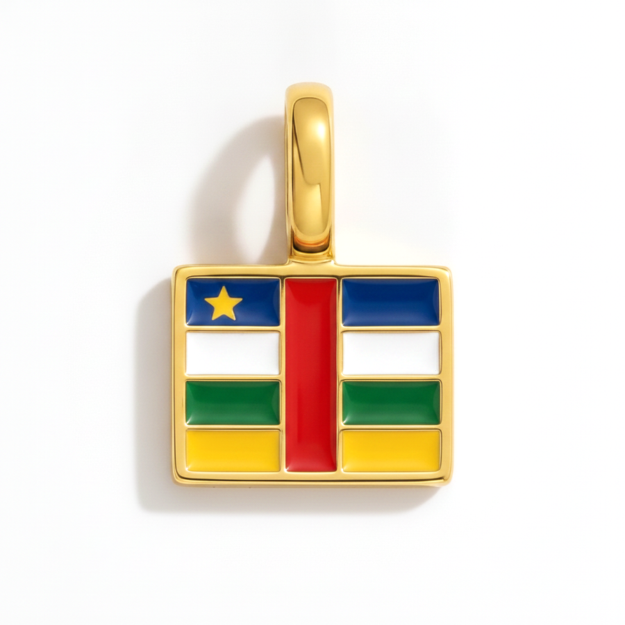 Charm - Flag Rectangular – Gold