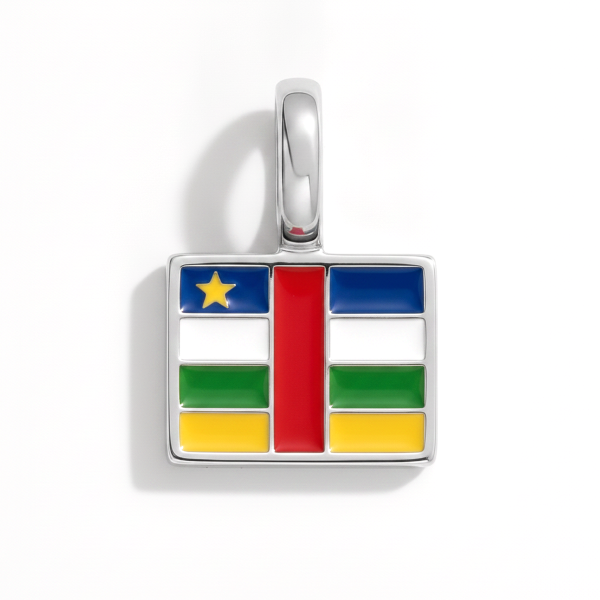 Charm - Flag Rectangular – Silver