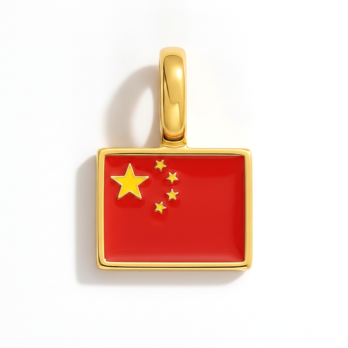 Charm - Flag Rectangular – Gold