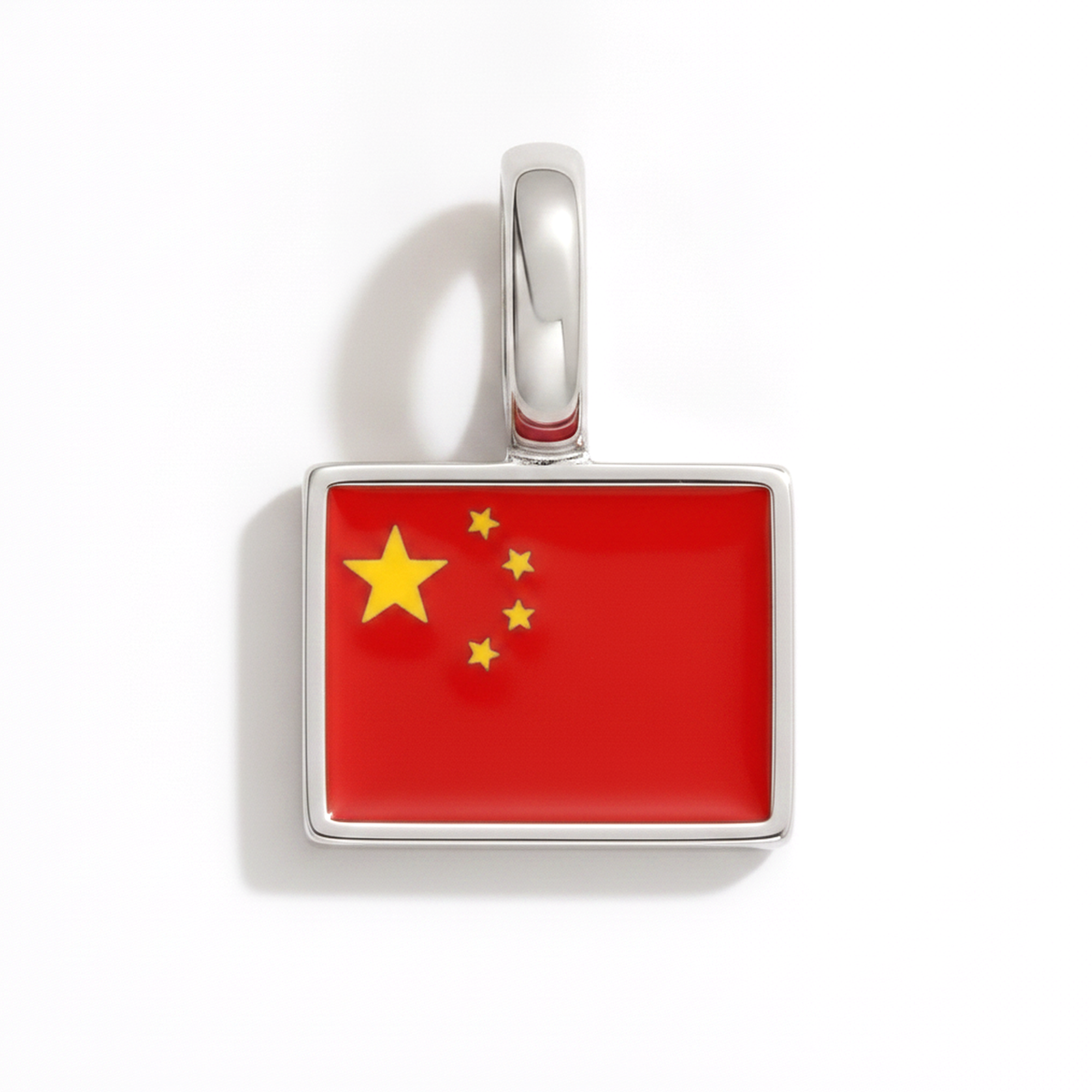 Charm - Flag Rectangular – Silver