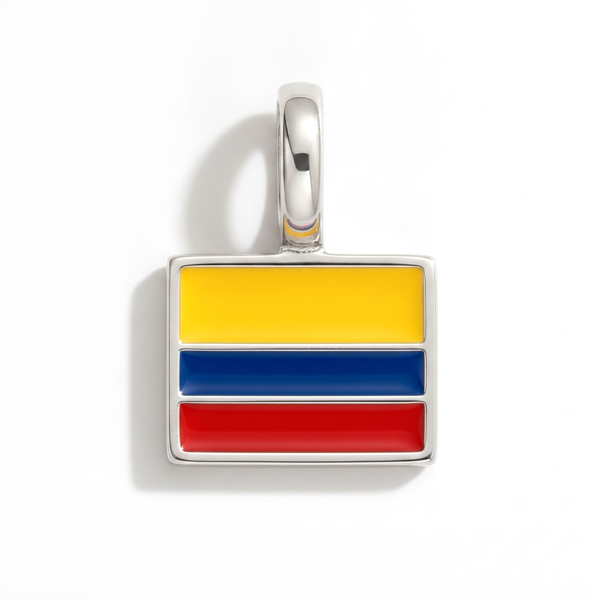 Charm - Flag Rectangular – Silver