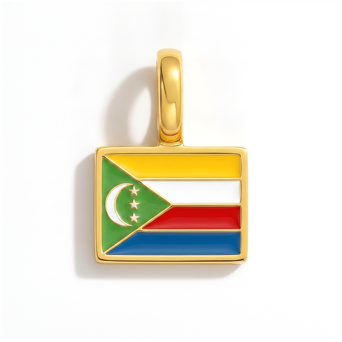 Charm - Flag Rectangular – Gold