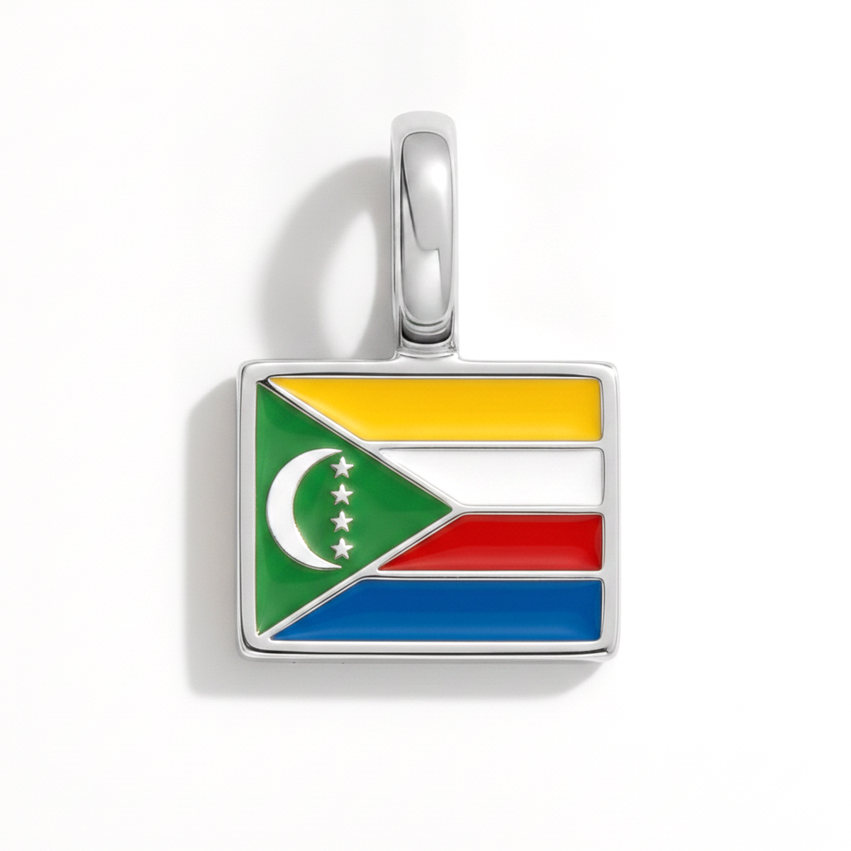 Charm - Flag Rectangular – Silver