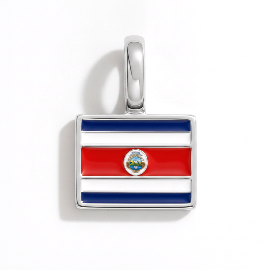 Charm - Flag Rectangular – Silver