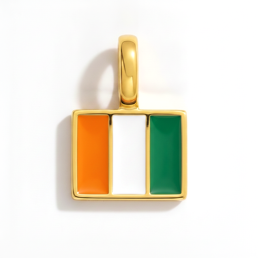 Charm - Flag Rectangular – Gold