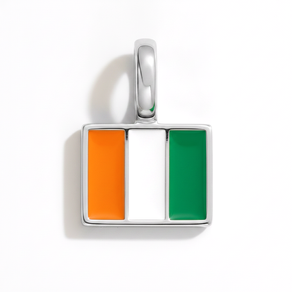 Charm - Flag Rectangular – Silver