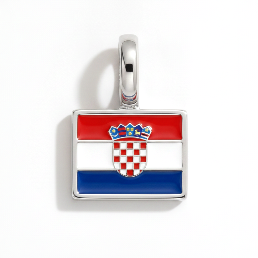 Charm - Flag Rectangular – Silver