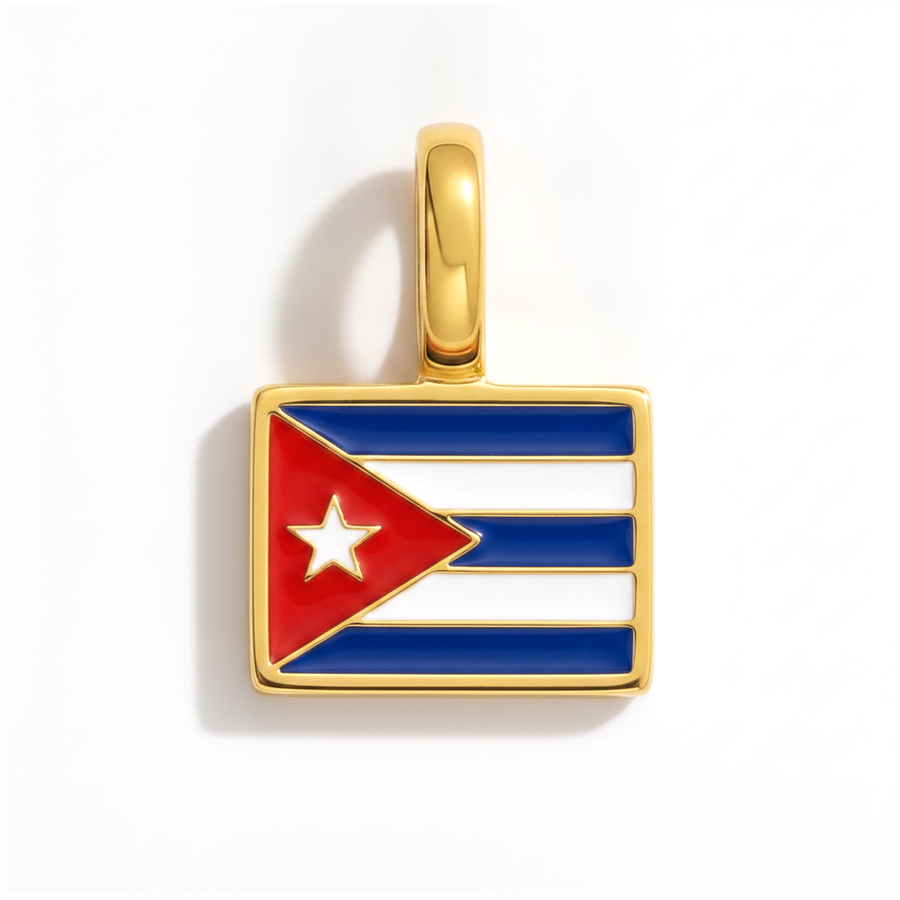Charm - Flag Rectangular – Gold