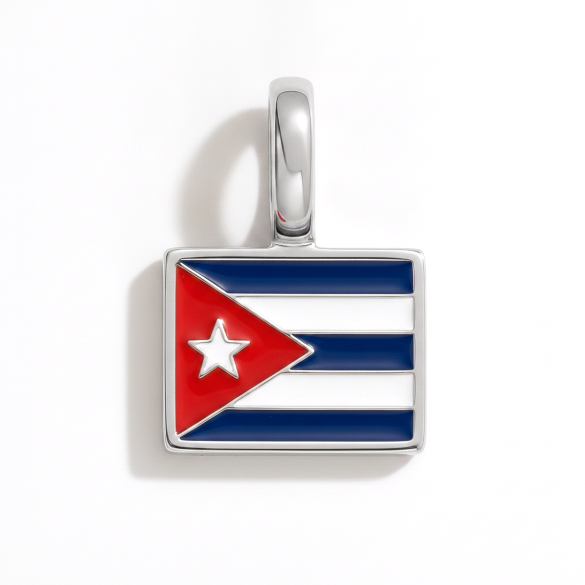 Charm - Flag Rectangular – Silver
