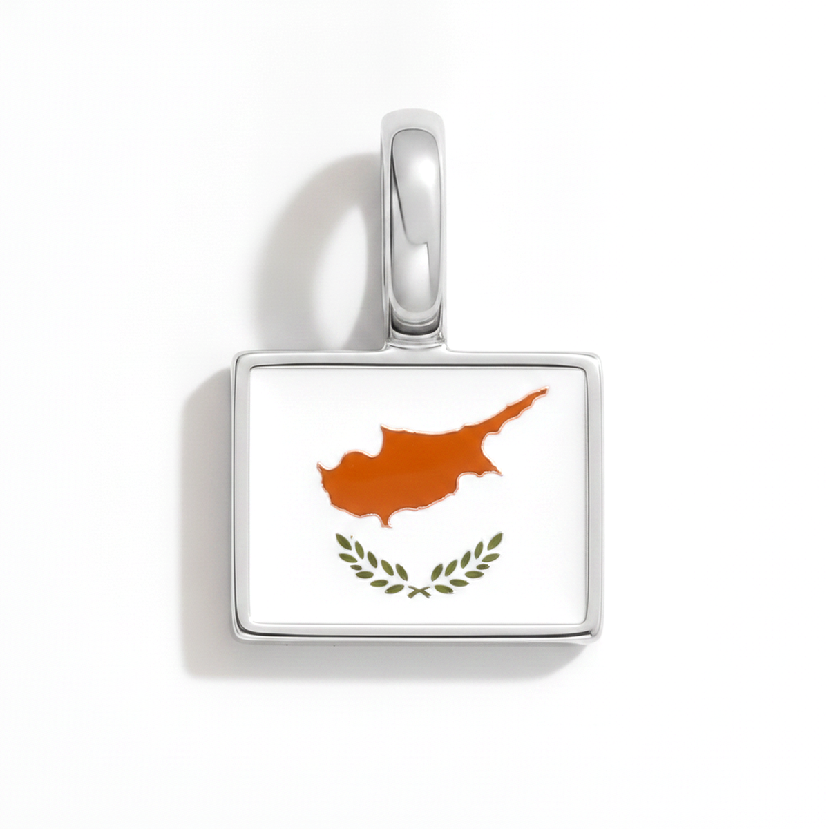 Charm - Flag Rectangular – Silver