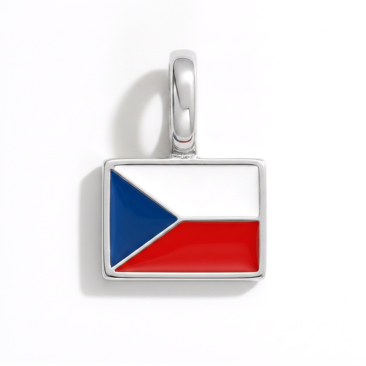 Charm - Flag Rectangular – Silver