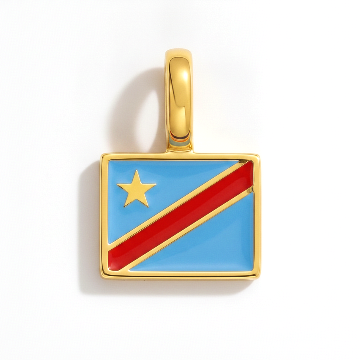 Charm - Flag Rectangular – Gold