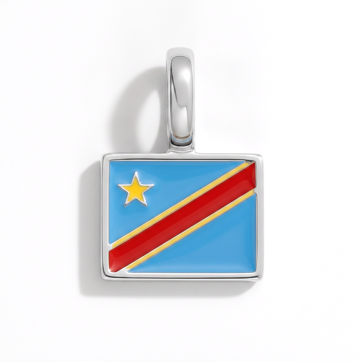 Charm - Flag Rectangular – Silver